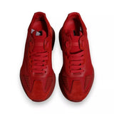 Dolce & Gabbana Red Leather Daymaster Low Top Sneakers