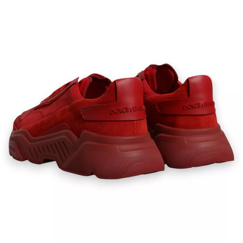 Dolce & Gabbana Red Leather Daymaster Low Top Sneakers