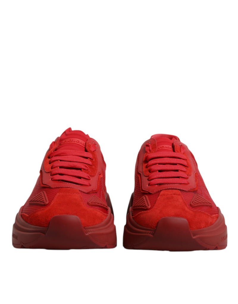 Dolce & Gabbana Red Leather Daymaster Low Top Sneakers