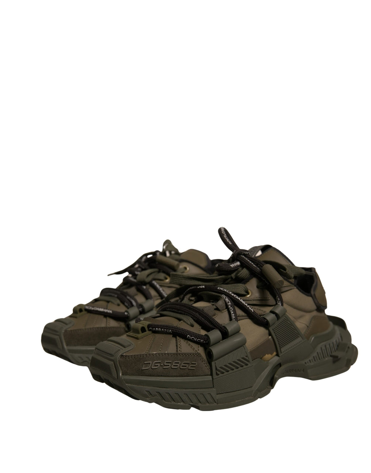 Dolce & Gabbana Military Green Space Low Top Sneakers