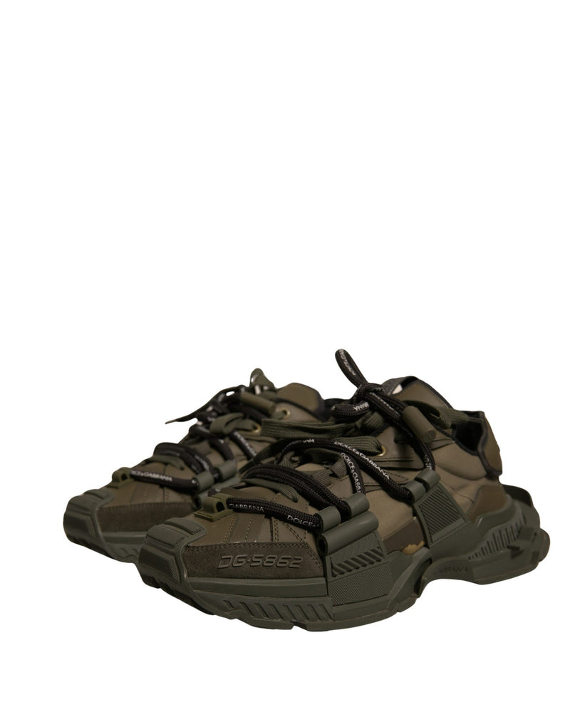 Dolce & Gabbana Military Green Space Low Top Sneakers