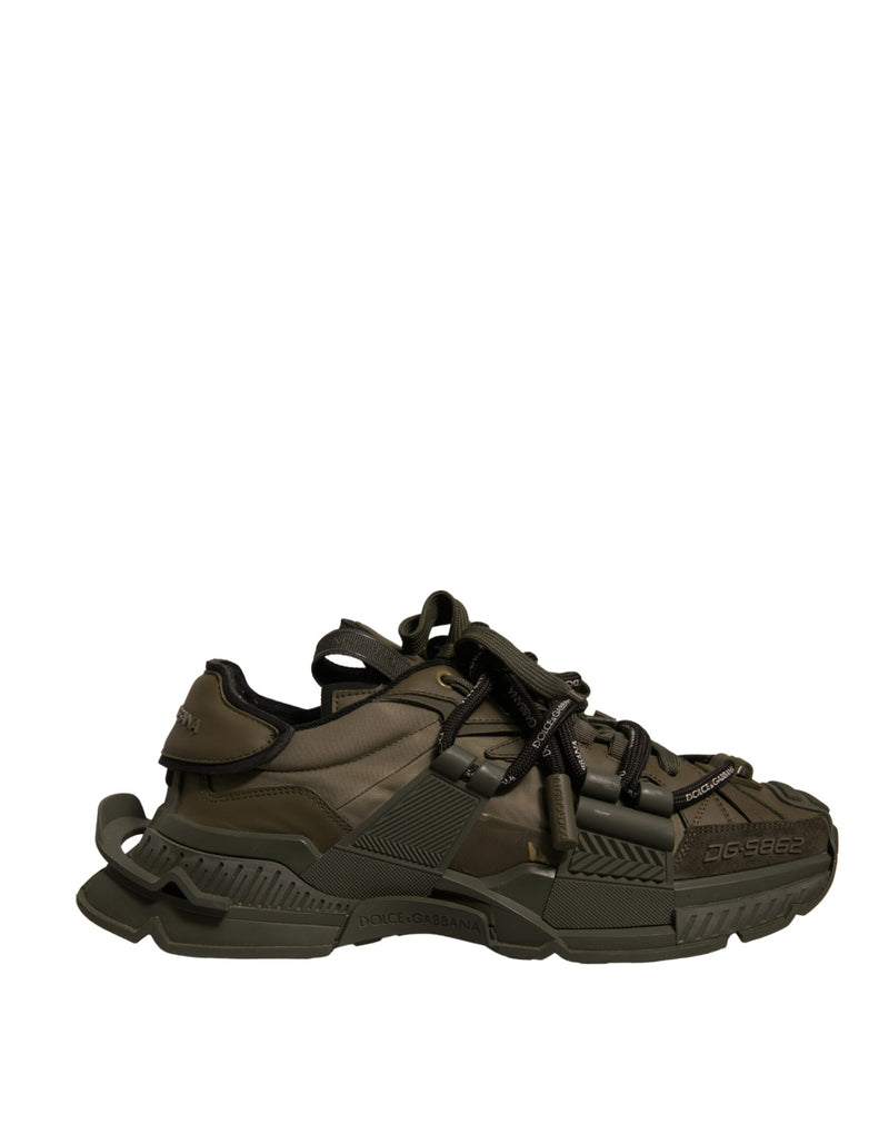Dolce & Gabbana Military Green Space Low Top Sneakers