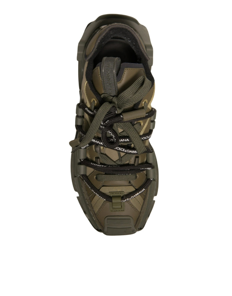 Dolce & Gabbana Military Green Space Low Top Sneakers