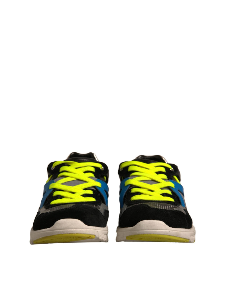 Dolce & Gabbana Multicolor Suede Low Top Sneakers