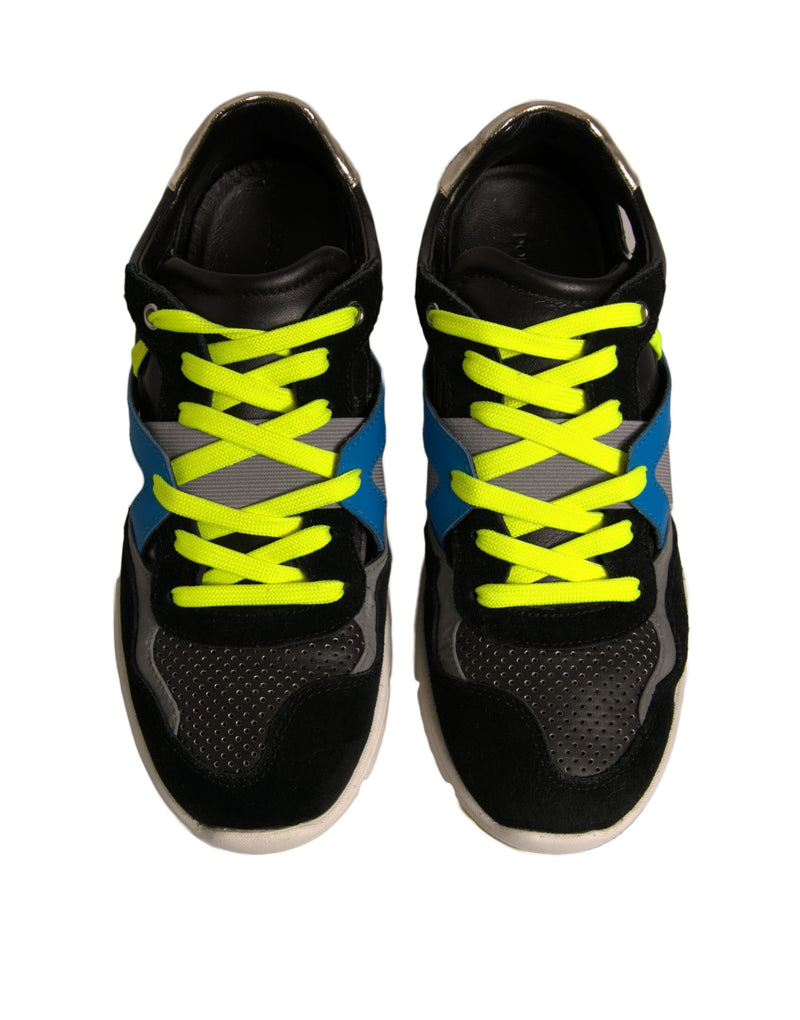 Dolce & Gabbana Multicolor Suede Low Top Sneakers