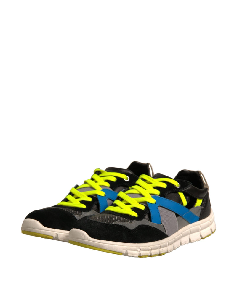 Dolce & Gabbana Multicolor Suede Low Top Sneakers