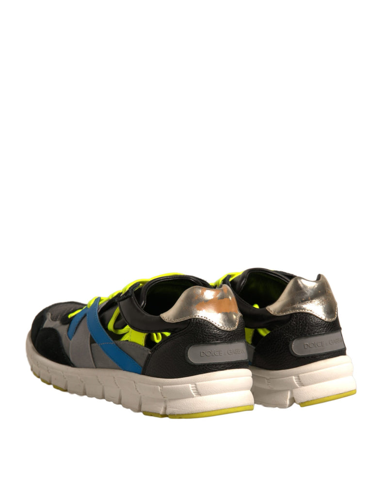 Dolce & Gabbana Multicolor Suede Low Top Sneakers