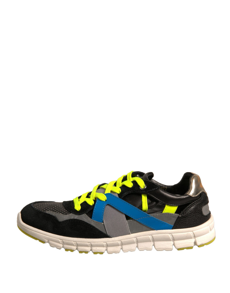 Dolce & Gabbana Multicolor Suede Low Top Sneakers