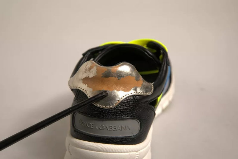 Dolce & Gabbana Multicolor Suede Low Top Sneakers