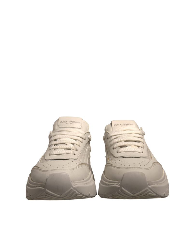 Dolce & Gabbana Daymaster Sneakers en Cuir Blanc