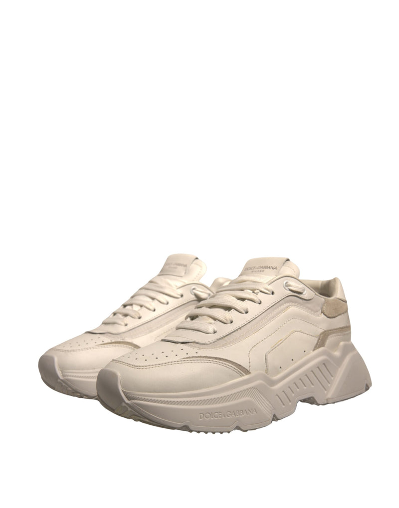 Dolce & Gabbana Daymaster Sneakers en Cuir Blanc