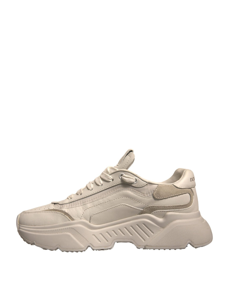Dolce & Gabbana Daymaster Sneakers en Cuir Blanc