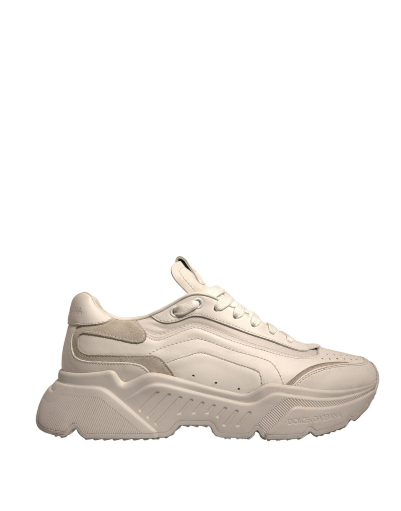 Dolce & Gabbana Daymaster Sneakers en Cuir Blanc