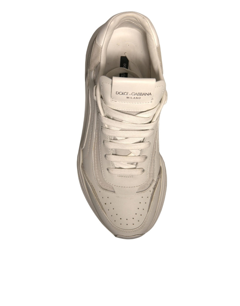 Dolce & Gabbana Daymaster Sneakers en Cuir Blanc
