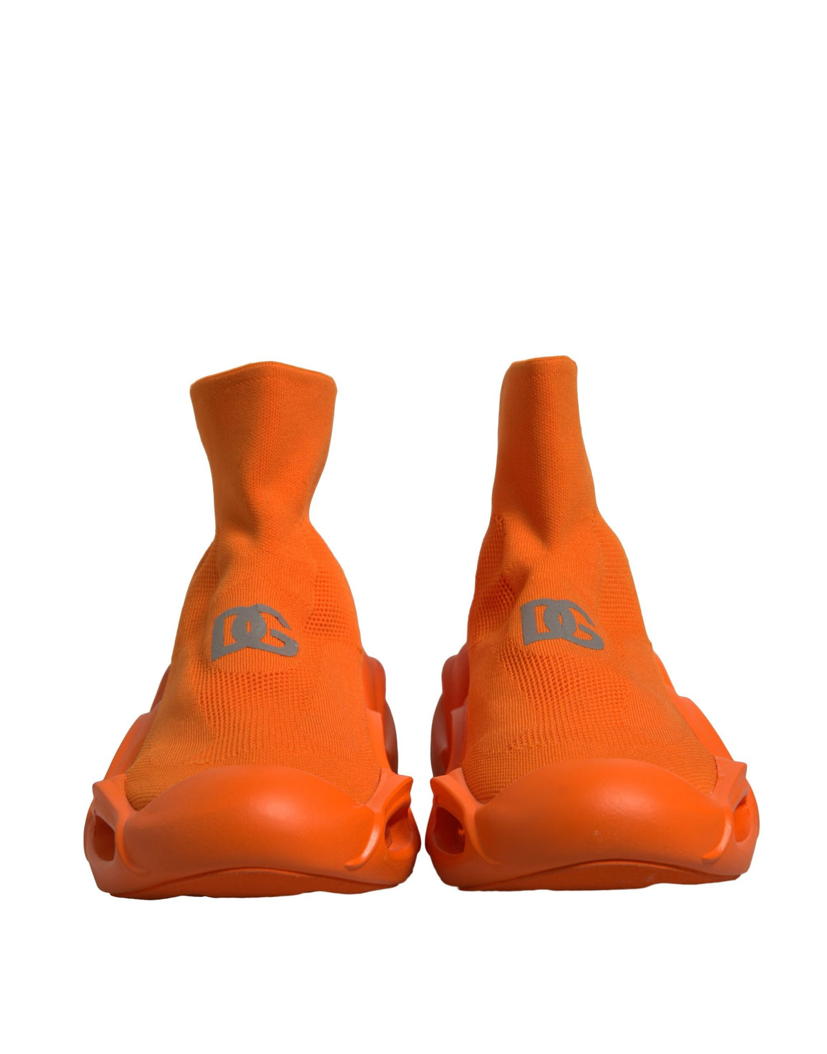Dolce & Gabbana Orange Slip On Wave Socks Men Sneakers