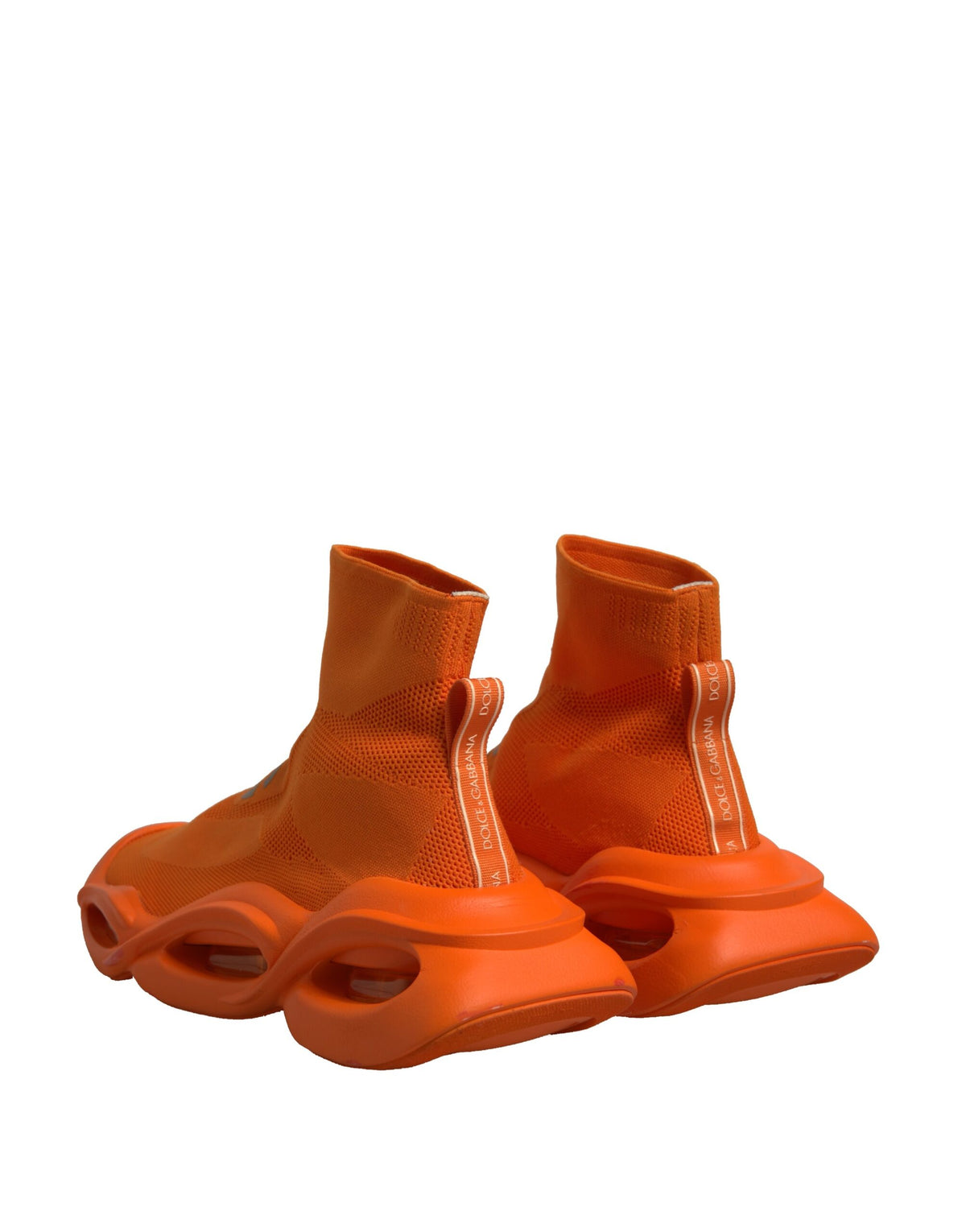 Dolce & Gabbana Orange Slip On Wave Socks Men Sneakers