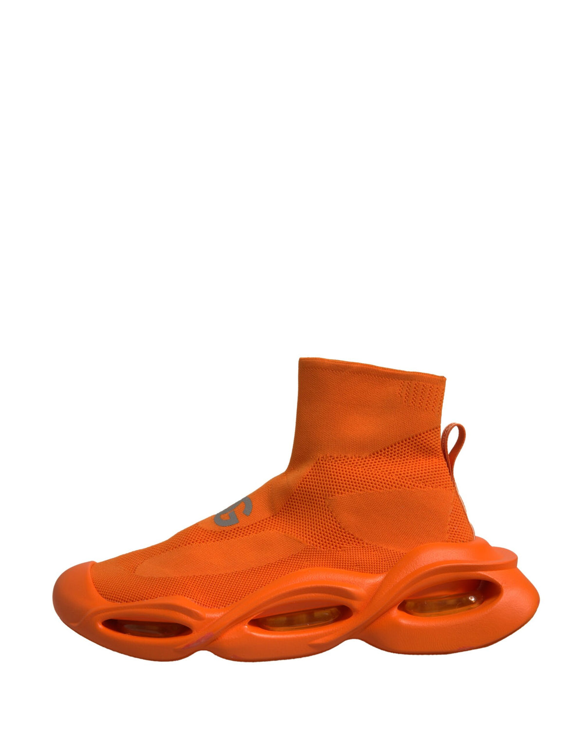 Dolce & Gabbana Orange Slip On Wave Socks Men Sneakers