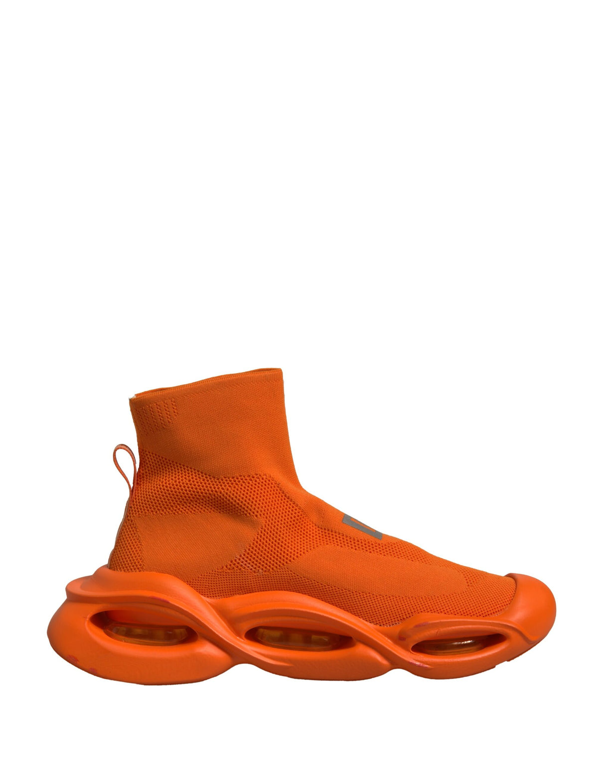 Dolce & Gabbana Orange Slip On Wave Socks Men Sneakers