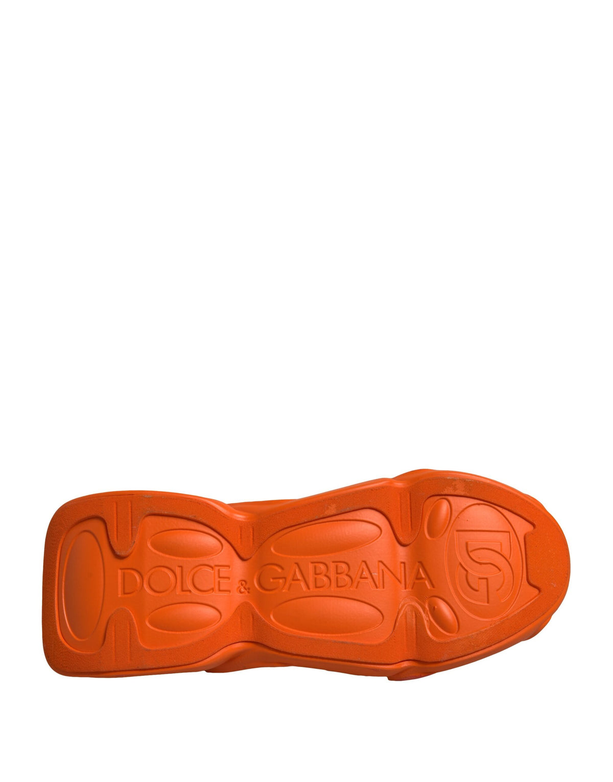 Dolce & Gabbana Orange Slip On Wave Socks Men Sneakers