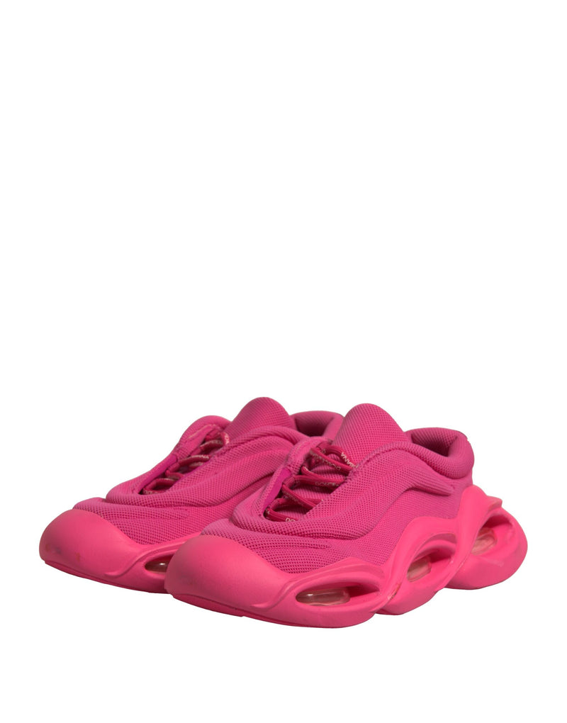 Dolce & Gabbana Pink Wave Low Top Lace Up Sneakers for Men
