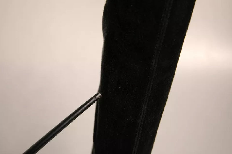 Dolce & Gabbana Black Suede Stiletto Knee High Boots