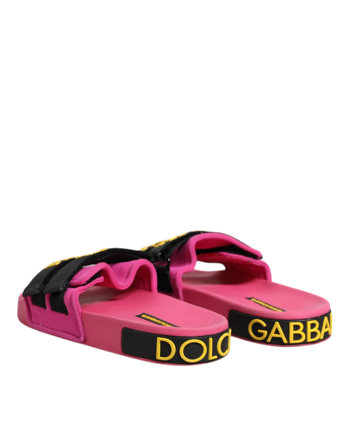 Dolce & Gabbana Fuchsia Neoprene Slides - Élégance et Confort