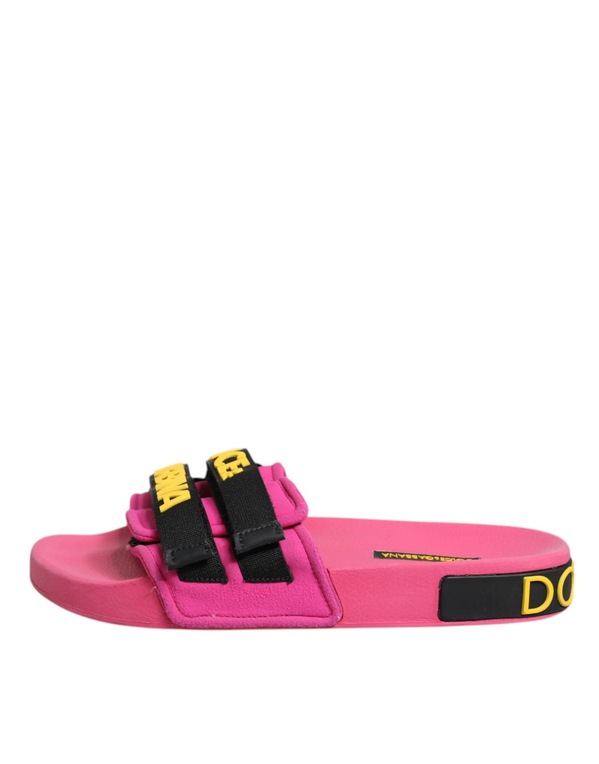 Dolce & Gabbana Fuchsia Neoprene Slides - Élégance et Confort