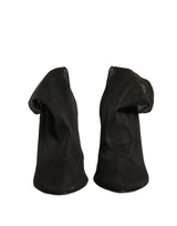 Dolce & Gabbana Black Silk Mesh Sock Style Heels Boots