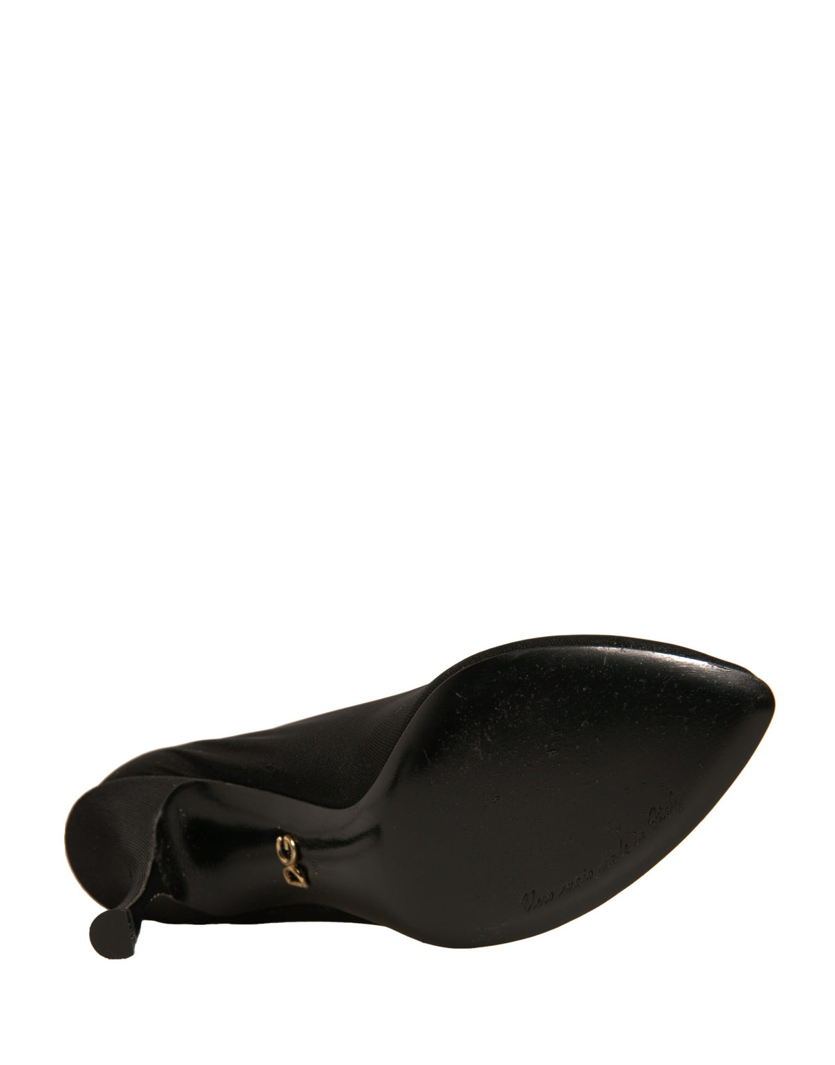 Dolce & Gabbana Black Silk Mesh Sock Style Heels Boots