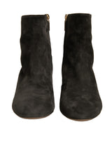 Dolce & Gabbana Black Embellished Heel Ankle Boots
