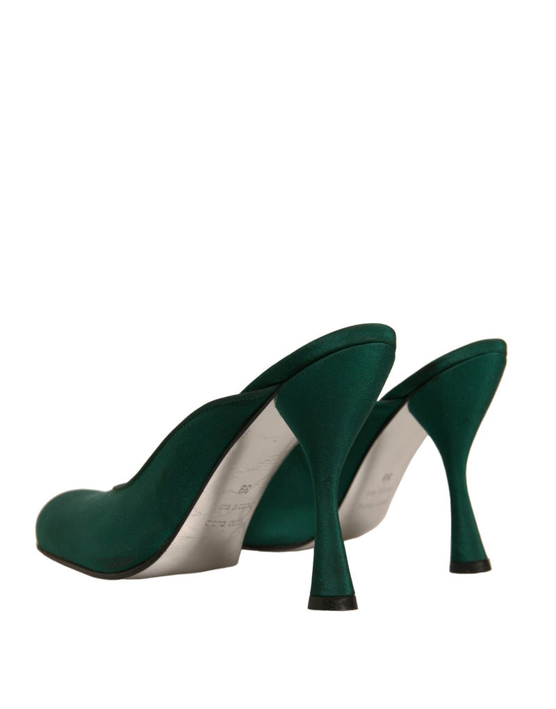Dolce & Gabbana Escarpins en Cuir Suédé Vert