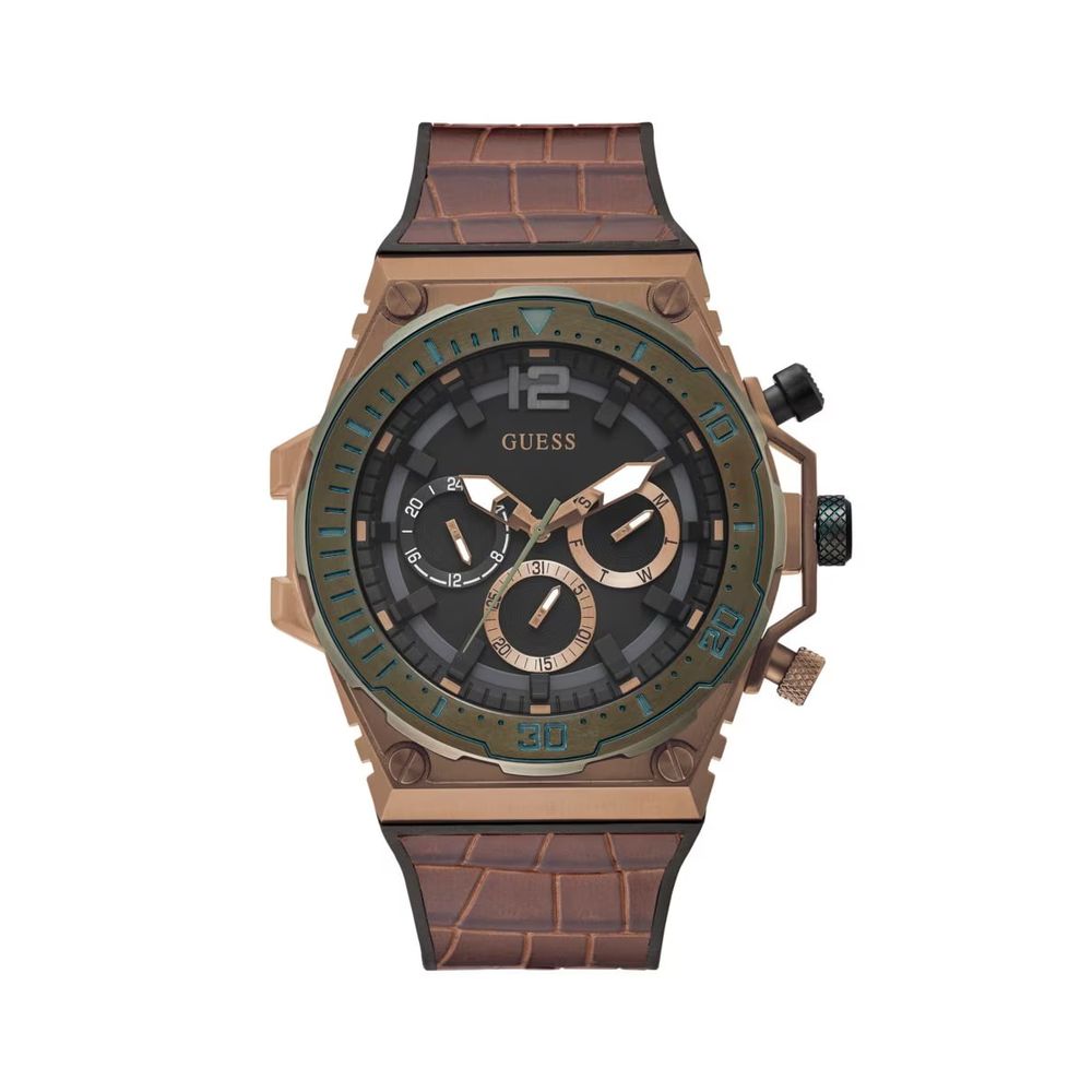 Guess Bruin Synthetisch Horloge