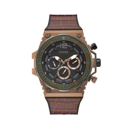 Guess Bruin Synthetisch Horloge