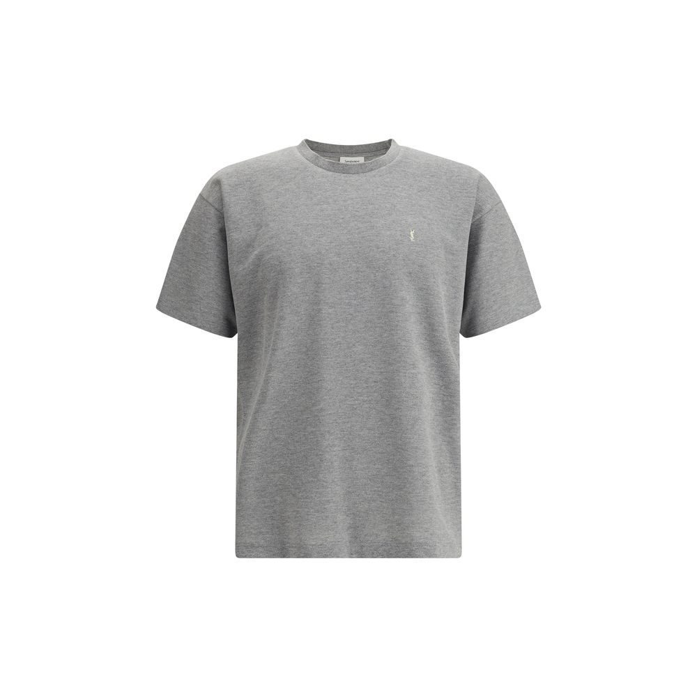 T-shirt oversize en coton gris Saint Laurent