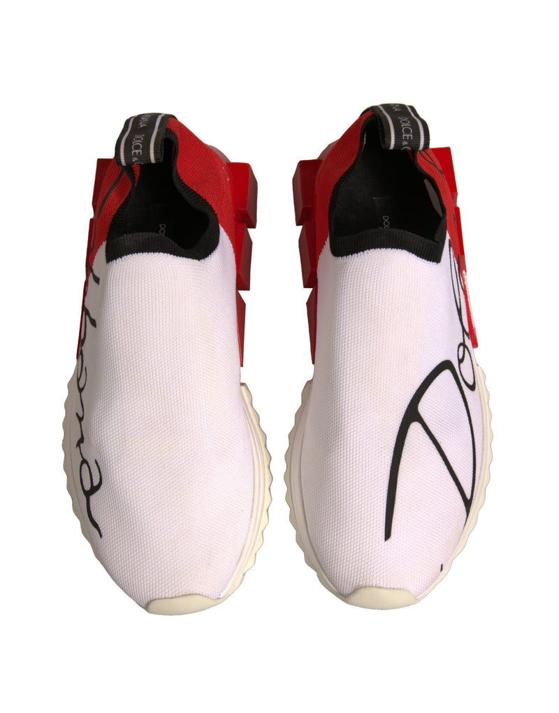 Dolce & Gabbana Low Top Sorrento Sneakers - Blanc et Rouge