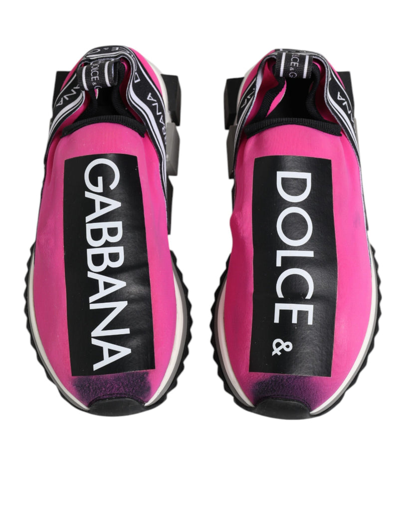 Dolce & Gabbana Sorrento Sneakers Fuchsia et Blanc pour Femmes
