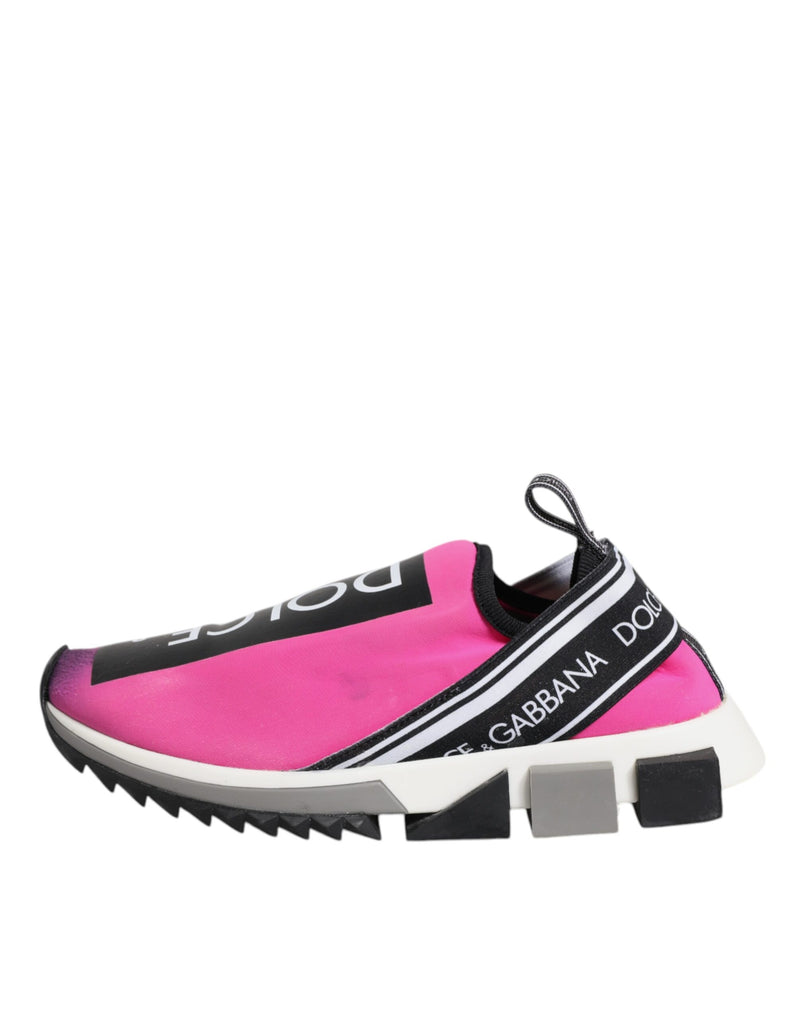 Dolce & Gabbana Sorrento Sneakers Fuchsia et Blanc pour Femmes