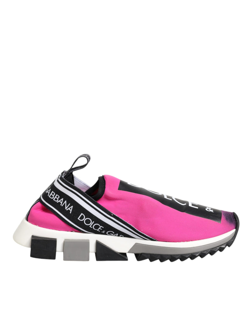 Dolce & Gabbana Sorrento Sneakers Fuchsia et Blanc pour Femmes