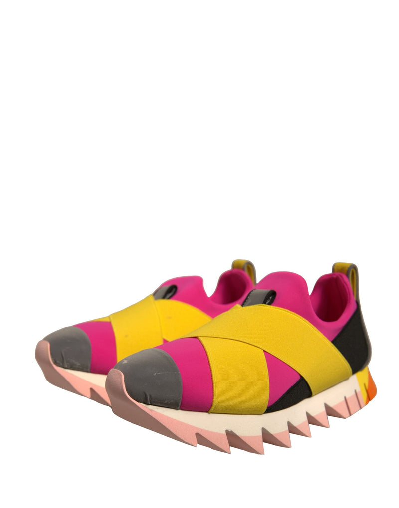 Dolce & Gabbana Multicolor Neoprene Elastic Ibiza Sneakers