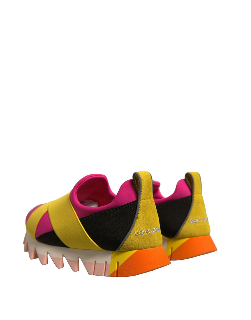 Dolce & Gabbana Multicolor Neoprene Elastic Ibiza Sneakers