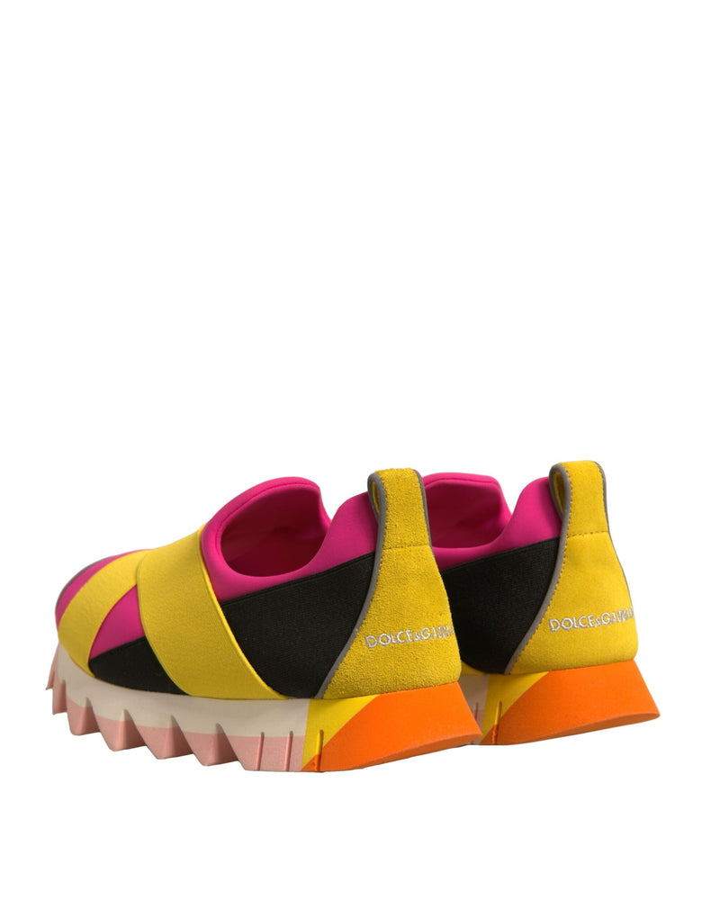 Dolce & Gabbana Multicolor Neoprene Elastic Ibiza Sneakers