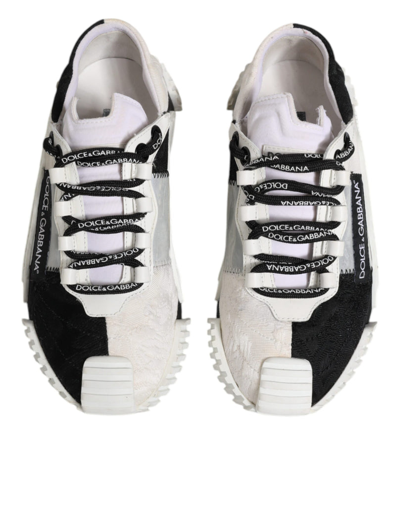 Dolce & Gabbana NS1 White Black Low Top Sneakers