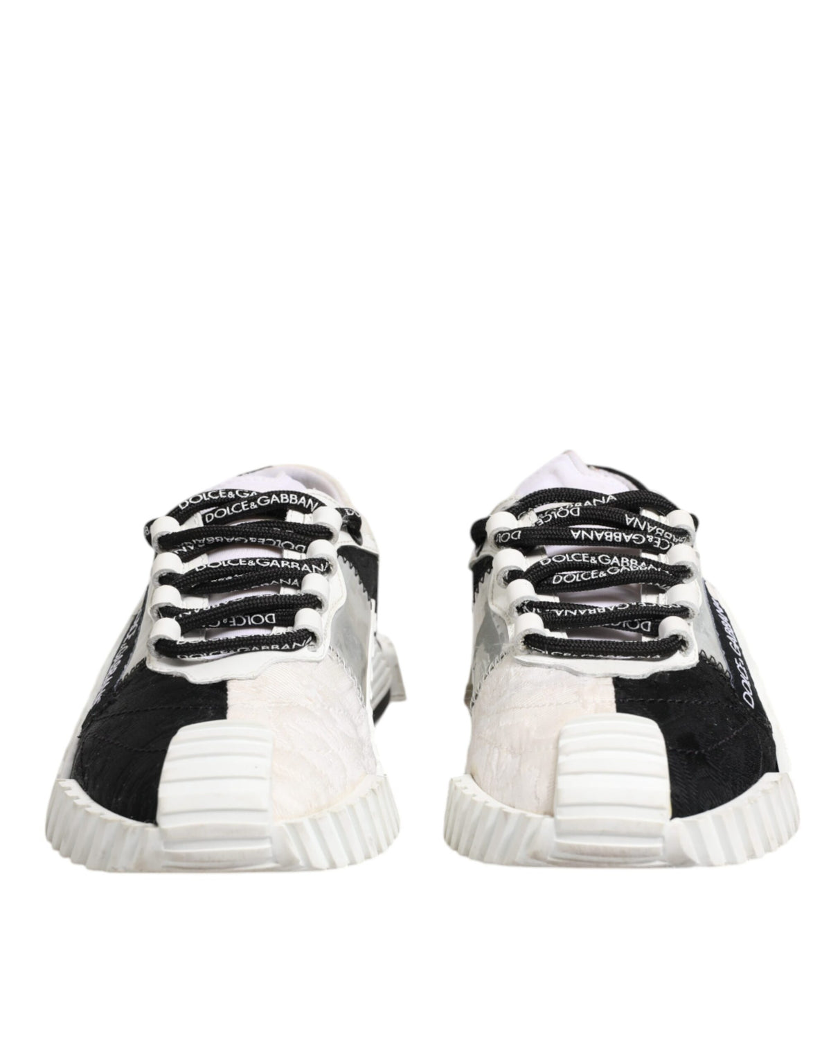 Dolce & Gabbana NS1 White Black Low Top Sneakers