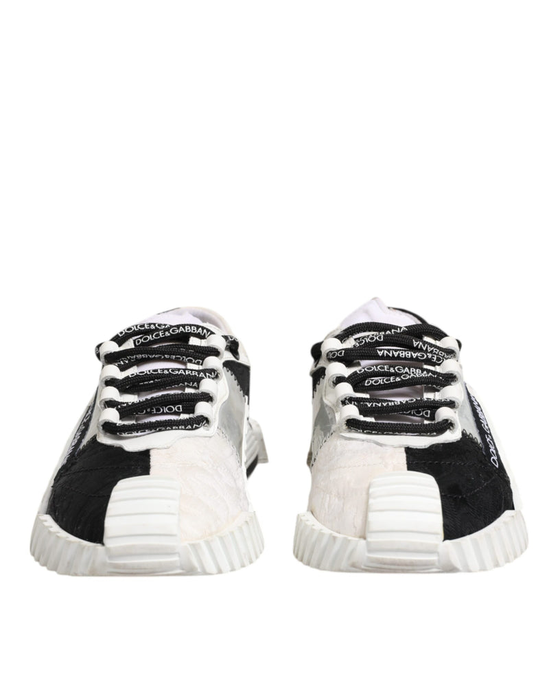 Dolce & Gabbana NS1 White Black Low Top Sneakers