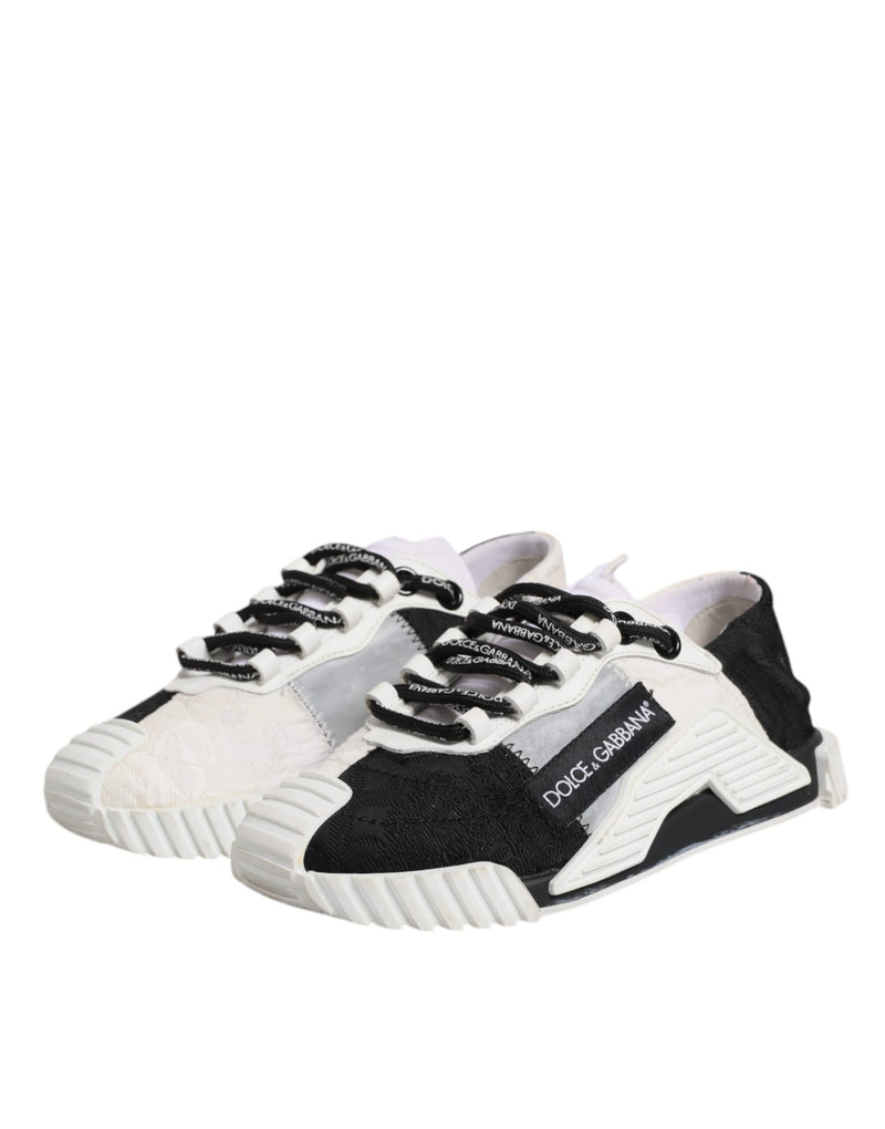 Dolce & Gabbana NS1 White Black Low Top Sneakers