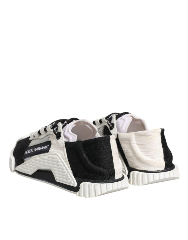 Dolce & Gabbana NS1 White Black Low Top Sneakers