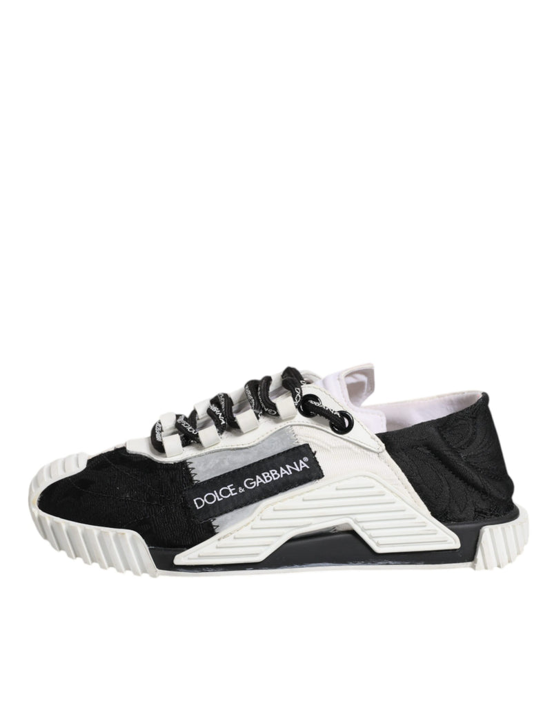 Dolce & Gabbana NS1 White Black Low Top Sneakers