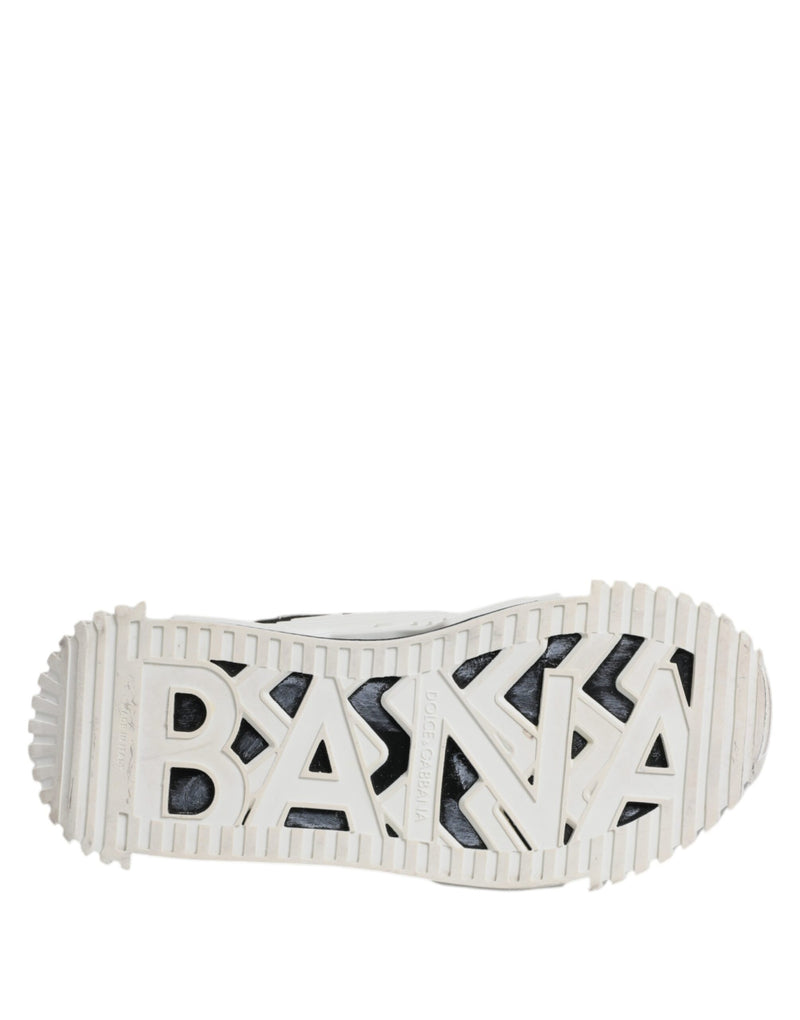 Dolce & Gabbana NS1 White Black Low Top Sneakers