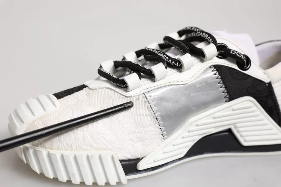Dolce & Gabbana NS1 White Black Low Top Sneakers