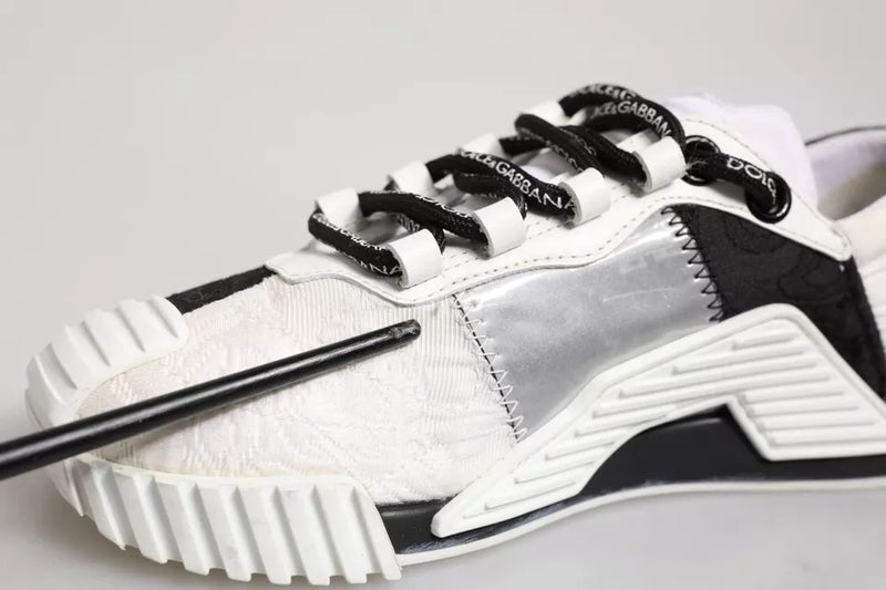 Dolce & Gabbana NS1 White Black Low Top Sneakers